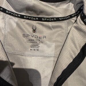 Spyder Men's Gray and Black Ski lightweight 3/4 zip